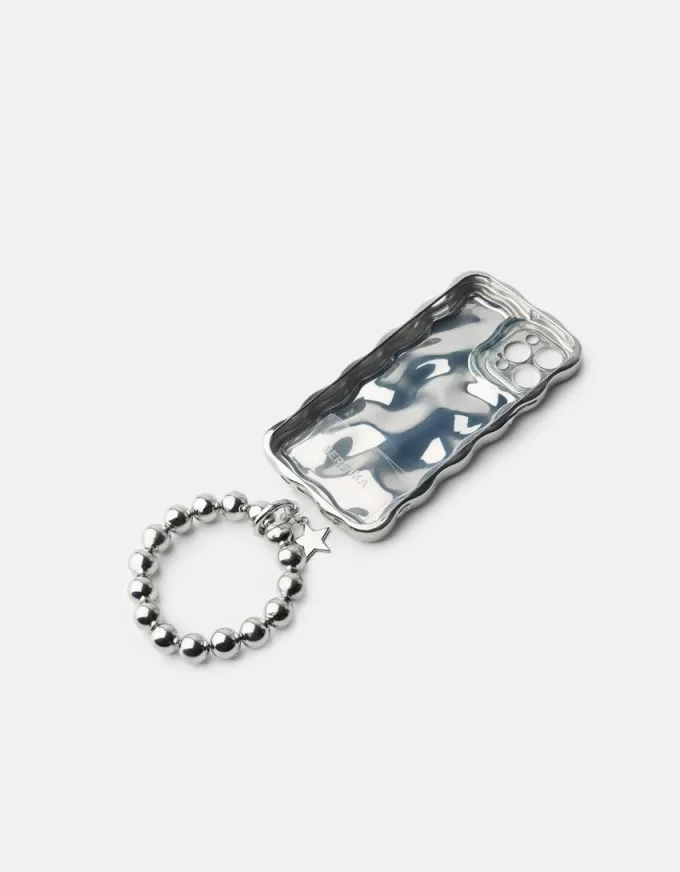 Funda metalica para celular con pulsera Grey Funda metalica para celular con pulsera Grey