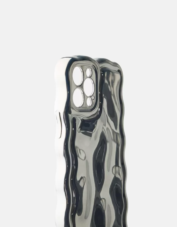 Funda metalica para celular con pulsera Grey Funda metalica para celular con pulsera Grey