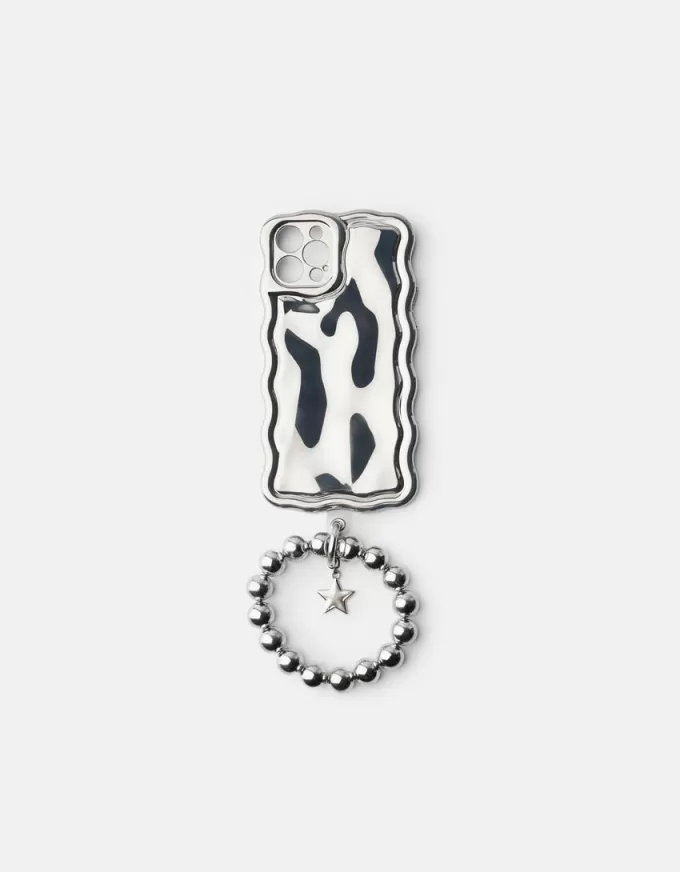 Funda metalica para celular con pulsera Grey Funda metalica para celular con pulsera Grey