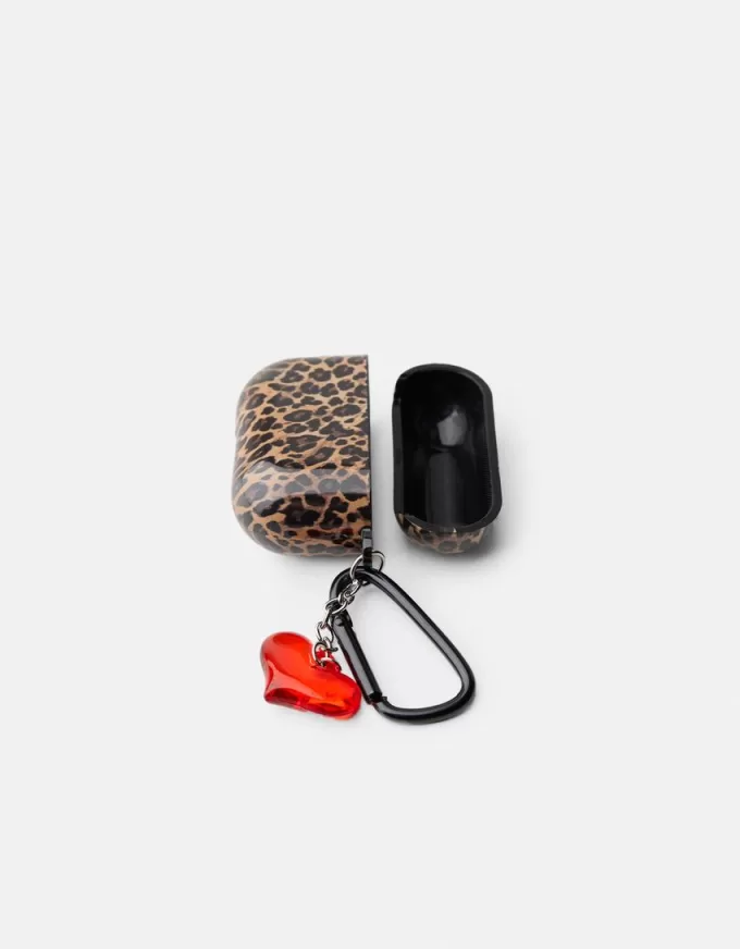 Funda para AirPods con estampado animal Brown