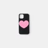 Funda para celular con ventosa corazón Pink