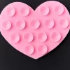 Funda para celular con ventosa corazón Pink