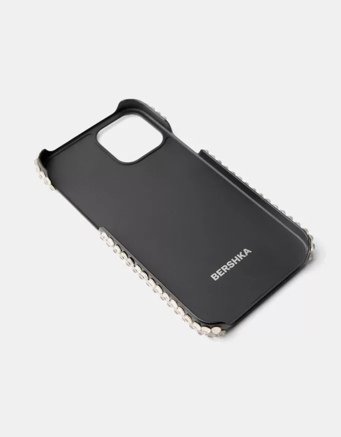 Funda para iPhone adornada con strass Black Funda para iPhone adornada con strass Black