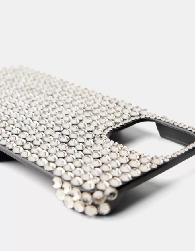 Funda para iPhone adornada con strass Black Funda para iPhone adornada con strass Black