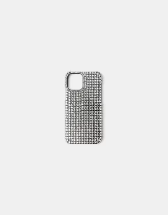 Funda para iPhone adornada con strass Black