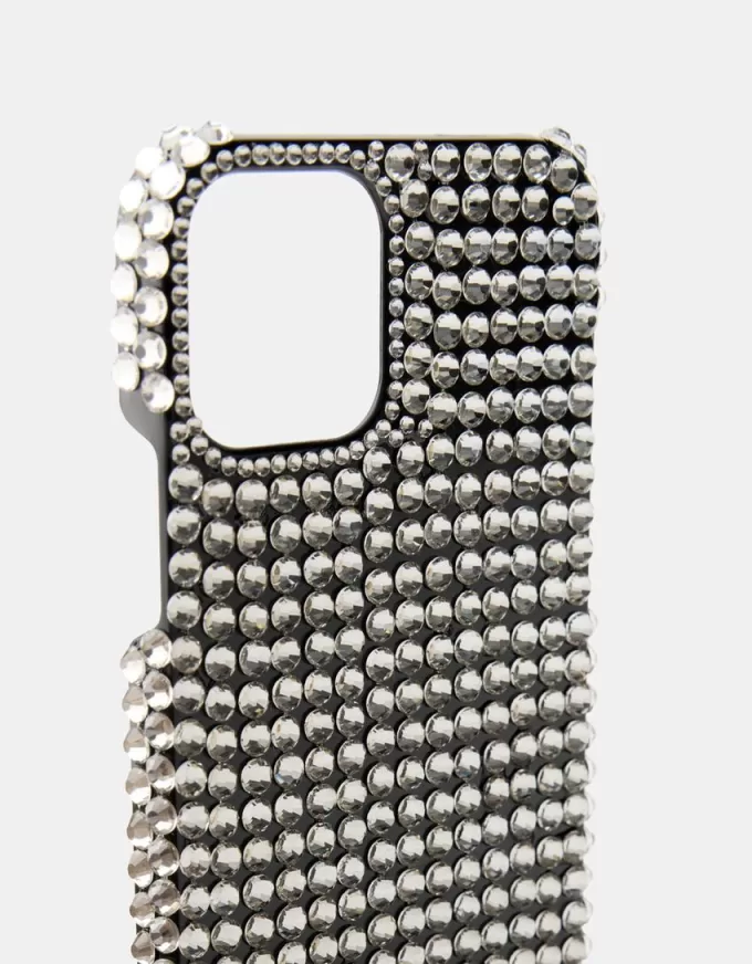 Funda para iPhone adornada con strass Black Funda para iPhone adornada con strass Black