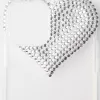Funda para iPhone con corazón de diamantes de imitación White Funda para iPhone con corazón de diamantes de imitación White