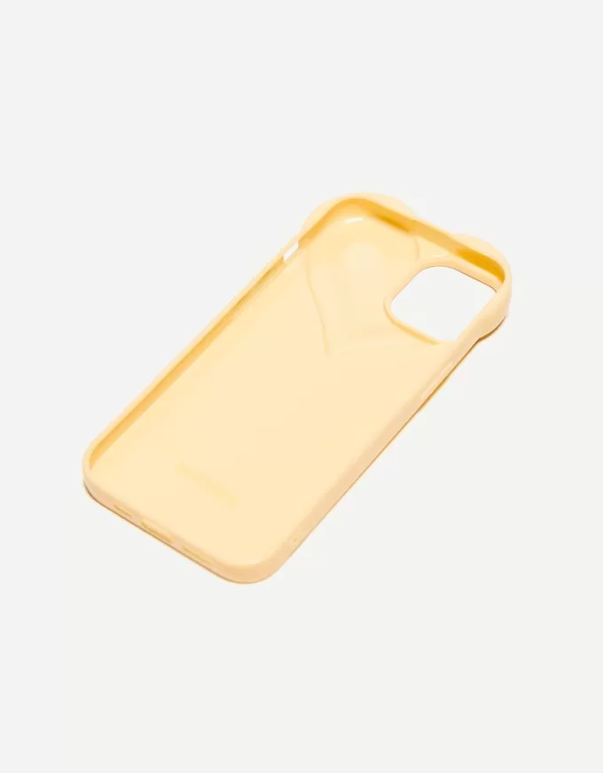 Funda para iPhone con forma de corazón Beige