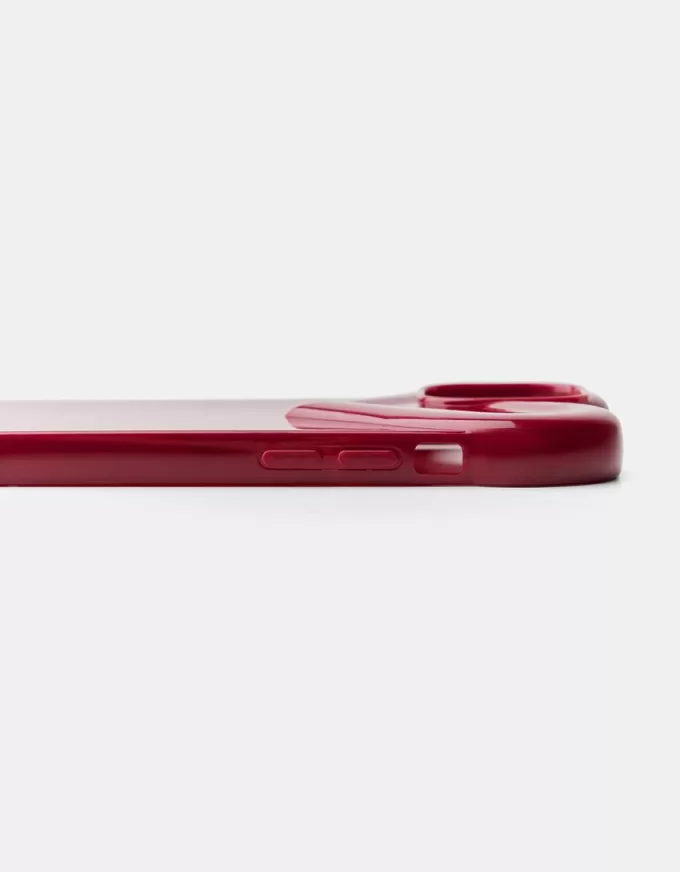 Funda para iPhone con forma de corazón Burgundy