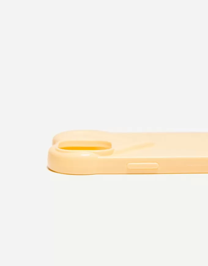 Funda para iPhone con forma de corazón Beige