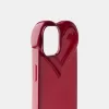 Funda para iPhone con forma de corazón Burgundy