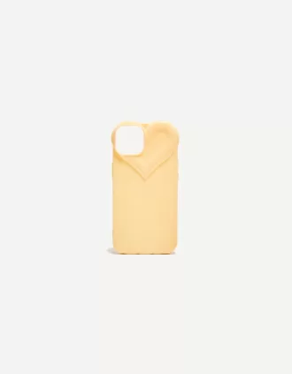 Funda para iPhone con forma de corazón Beige