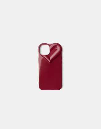 Funda para iPhone con forma de corazón Burgundy