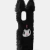 Funda para iPhone con material de sudadera Kuromi Black