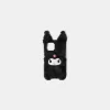 Funda para iPhone con material de sudadera Kuromi Black