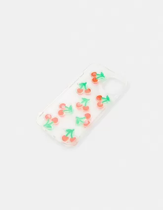 Funda para móvil cereza en relieve Red