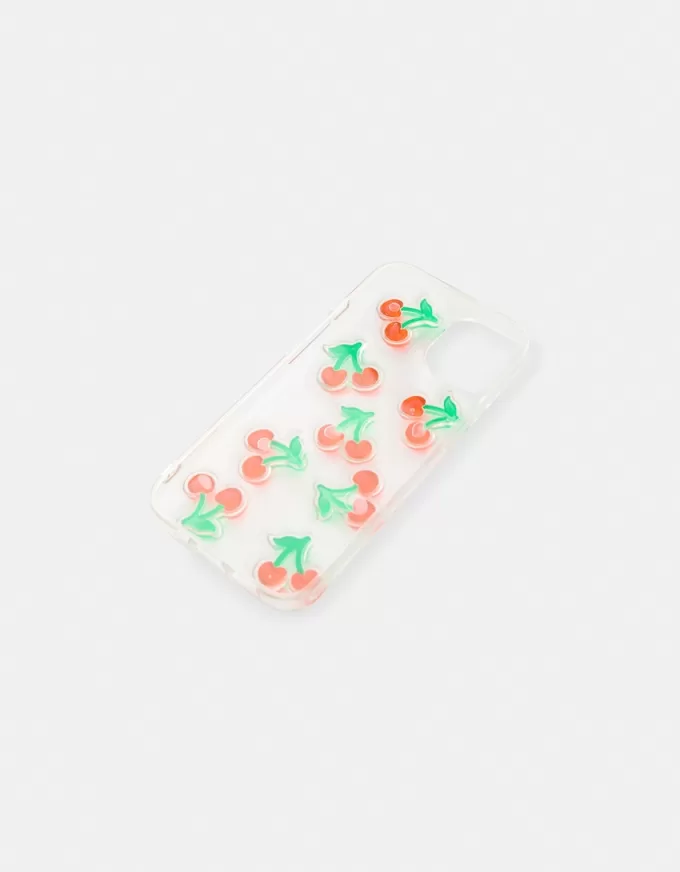 Funda para móvil cereza en relieve Red
