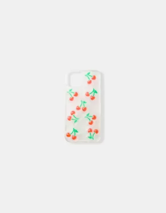 Funda para móvil cereza en relieve Red