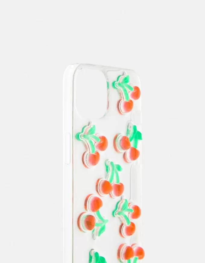 Funda para móvil cereza en relieve Red