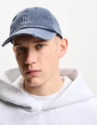 Gorra con bordado roto Navy