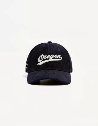 Gorra deportiva de pana bordada Navy