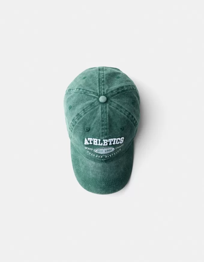 Gorra desteñida con bordado Green Gorra desteñida con bordado Green