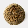 Gorro tipo pescador pelo sintético animal print Brown