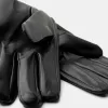 Guantes largos efecto piel Black