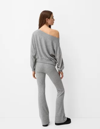 Jersey asimétrico tacto suave Grey