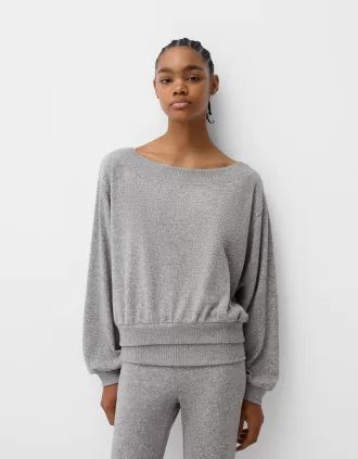Jersey asimétrico tacto suave Grey