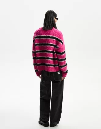 Jersey boxy de rayas Pink