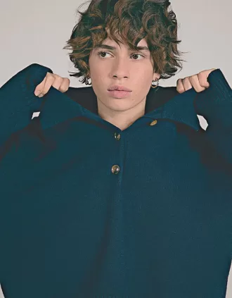 Jersey con cuello polo Blue
