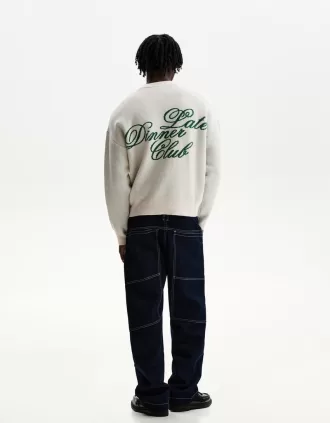 Jersey de jacquard estampado Off white