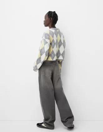 Jersey de rombos en jacquard Yellow