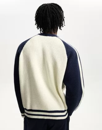 Jersey textura estampado deportivo retro Off white