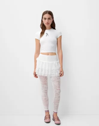 Leggings Disney Bambi de encaje White