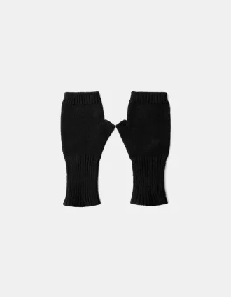 Manoplas cortas canalé Black