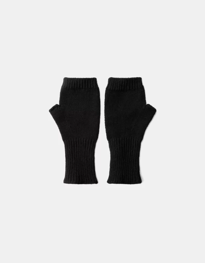 Manoplas cortas canalé Black
