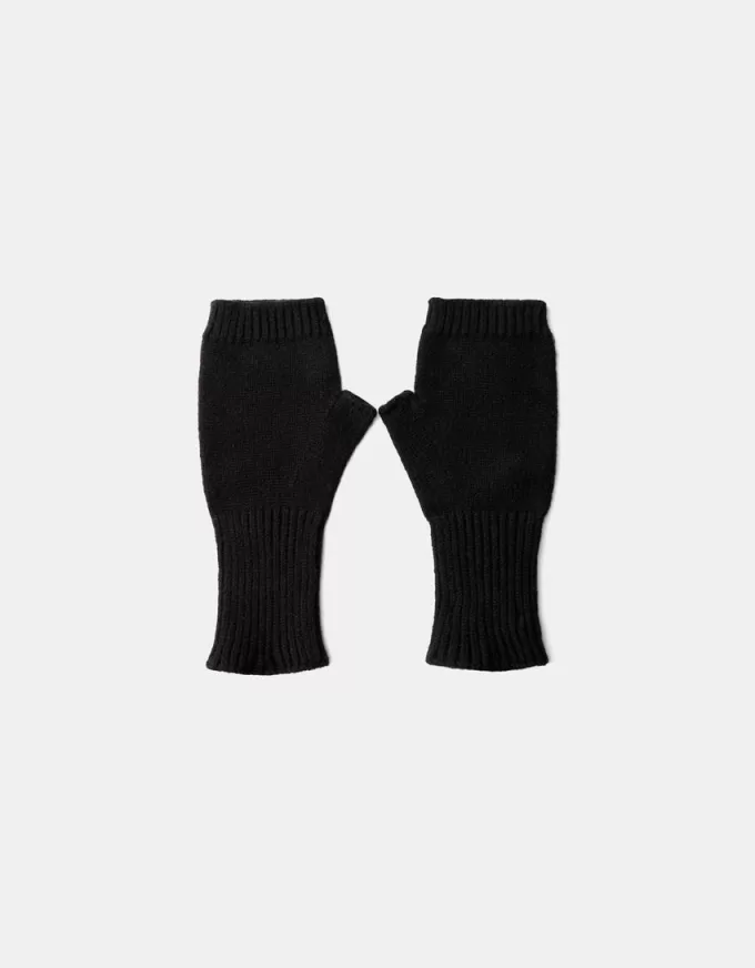 Manoplas cortas canalé Black