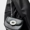 Minaudière con cierre de strass Black
