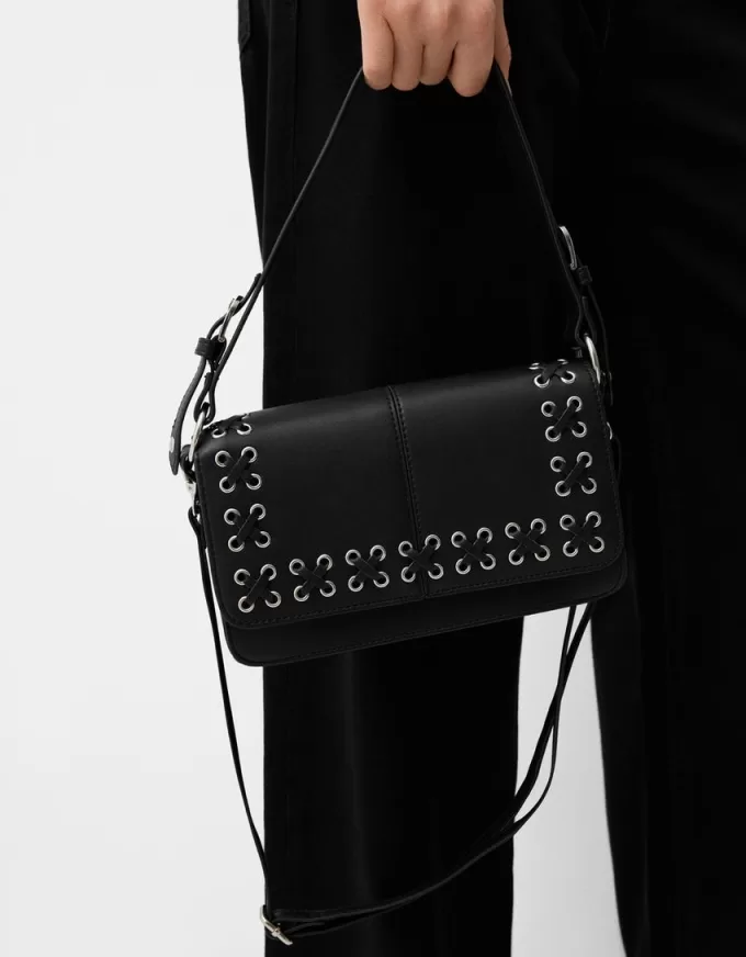 Minaudière con detalle de lazo Black