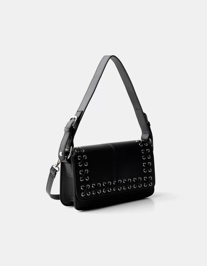 Minaudière con detalle de lazo Black