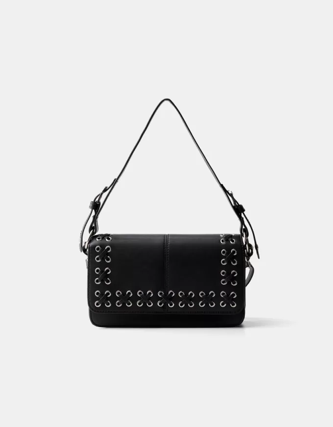 Minaudière con detalle de lazo Black