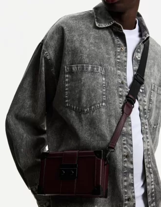 Minaudière rígido Burgundy