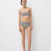 Mini shorts de punto metalizado Silver