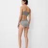 Mini shorts de punto metalizado Silver