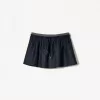 Minifalda con cintura en contraste Navy