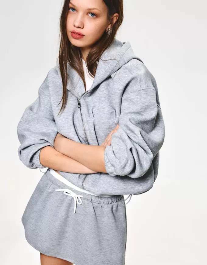 Minifalda con doble cintura Grey