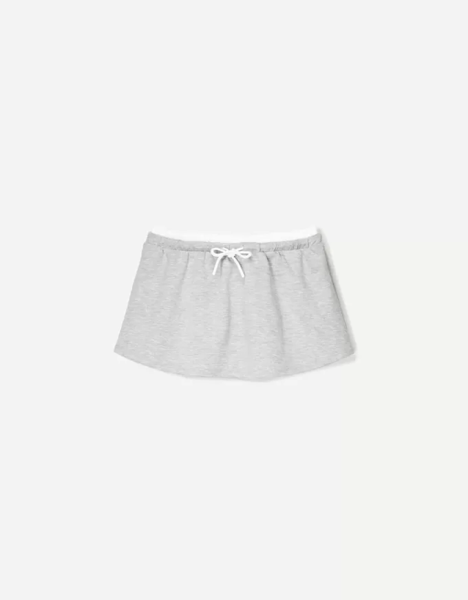 Minifalda con doble cintura Grey