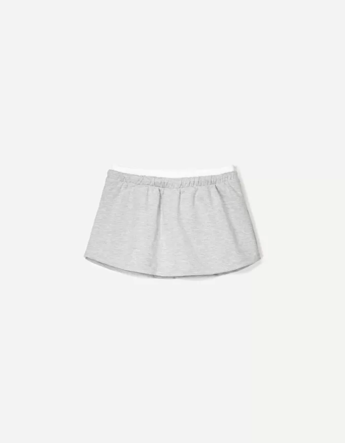 Minifalda con doble cintura Grey
